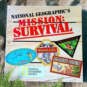 Rare National Geographic Board Game "Mission Survival" Complete